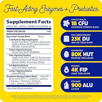 Amazon.com: Enzymedica Digest Gold + Probiotics, 2-in-1 Digestive